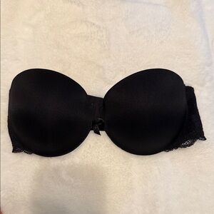 Victorias Secret Black Strapless Bra
